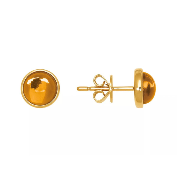 Petits Tresors 18k gold and crystal earrings - Poemana