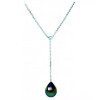 Azur sterling silver and Tahitian pearl hanging necklace
