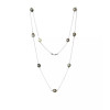 Long necklace with circled Tahitian pearls