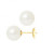 18k gold Alpa stud earrings with freshwater pearls