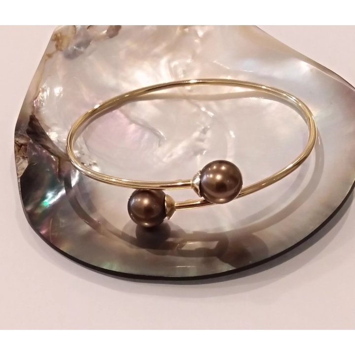 Pulsera Elena Toi et Moi de oro con perlas de Tahití redondas