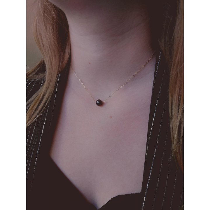 Collana Diva in oro 18 carati con perla di Tahiti tonda
