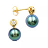 Lorene 18K gold earrings with Tahitian pearls