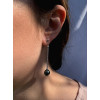 Horizon silver and Tahitian pearl earrings