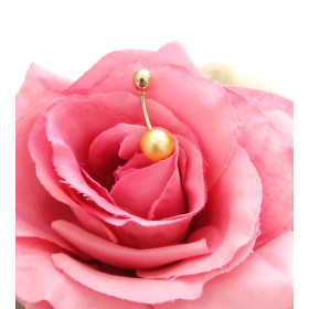 Bijou de nombril or perle Akoya dorée