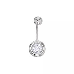 White 18K piercing with zirconium