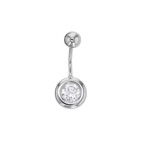 White 18K piercing with zirconium