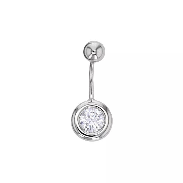 White 18K piercing with zirconium