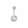 White 18K piercing with zirconium