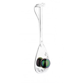 Pendentif argent avec perle de Tahiti VAA A