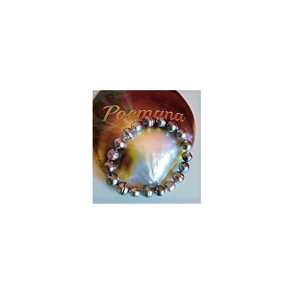 Bracelet de perles de Tahiti cerclées