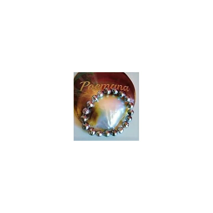 Bracciale di perle di Tahiti cerchiate