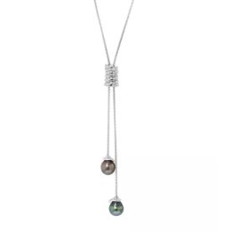 Collar Poerava de plata con perlas de Tahití