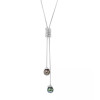  Poerava Sterling silver neclace with Tahitian pearls