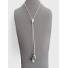  Poerava Sterling silver neclace with Tahitian pearls