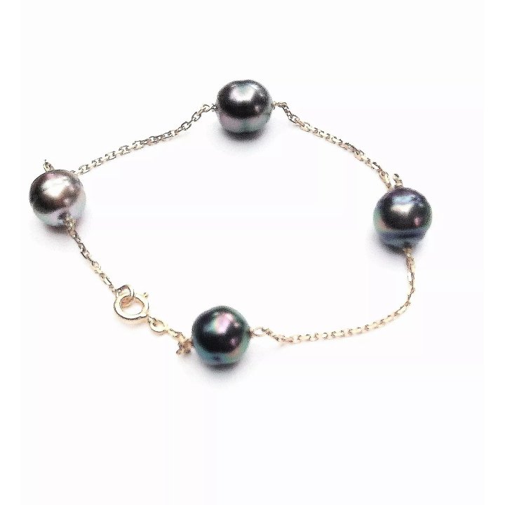 Armband Capucine aus 18 Karat Gold mit Circlé-Tahiti-Perlen
