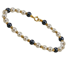 Cristina 18k gold bracelet with cultured pearls