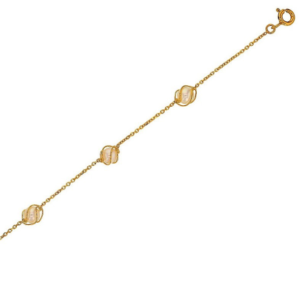  Pauline 18k Gold freswater pearls bracelet Pauline