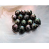 Tahitian circled pearl leather necklaces