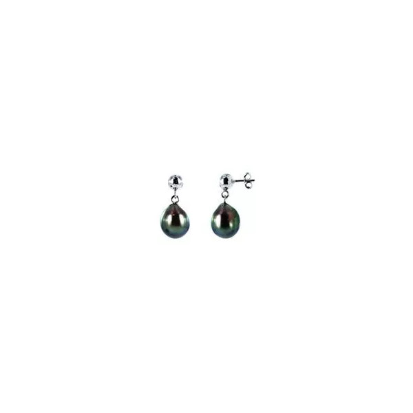 Caline 18k gold earrings with Tahitian pearls