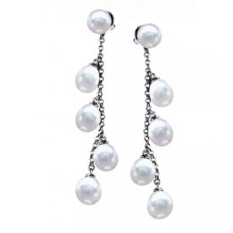 Cotton Candy Sterling silver earrings with freshwater pearls