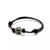 Leather bracelet and Tahitian pearl collection - Poemana