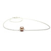 Opale pink cultured pearl silver necklace