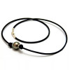 Surf leather and Tahitian pearl necklace