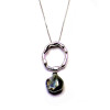 Luna Sterling silver necklace with keshi Tahitian pearl