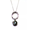 Luna Sterling silver necklace with keshi Tahitian pearl