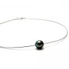 Essentiel Tahitian pearl silver necklace