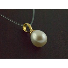 Pendentif or jaune 18k et perle de culture eau douce Betty