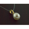 Beth cultured pearl gold pendant