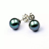 Oceane Tahitian pearl 18k gold ear studs