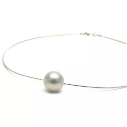 Collana Vana in argento con perla coltivata d'acqua dolce bianca