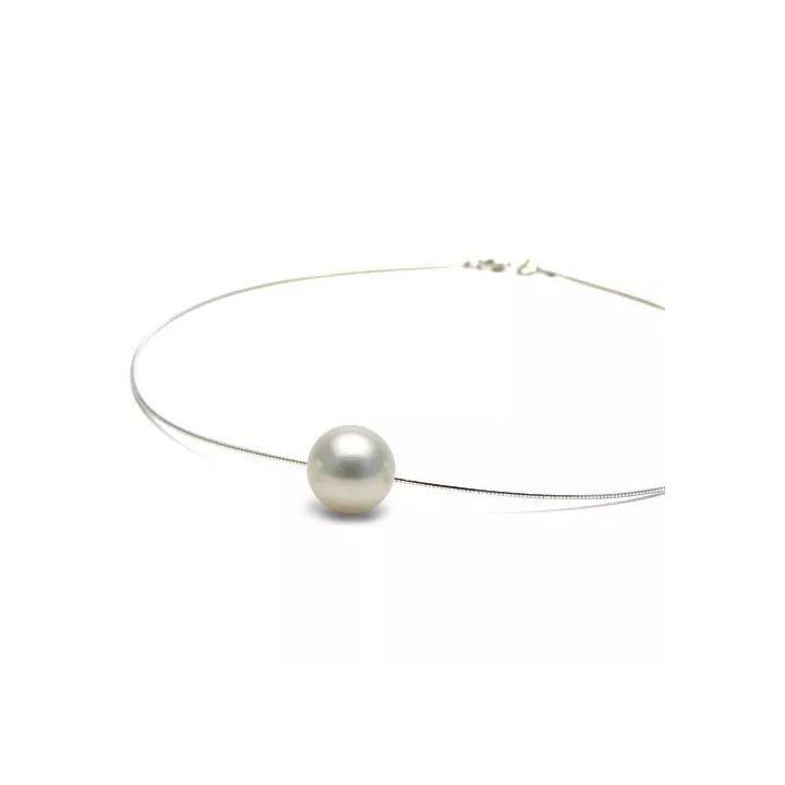 Collana Vana in argento con perla coltivata d'acqua dolce bianca