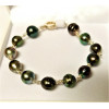 Alizee Sterling silver bracelet with Tahitian pearls