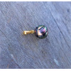 Teva 18k Golg pendant with engraved Tahitian pearl