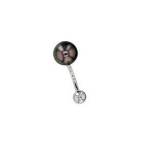 Bijou nombril argent perle de Tahiti ronde
