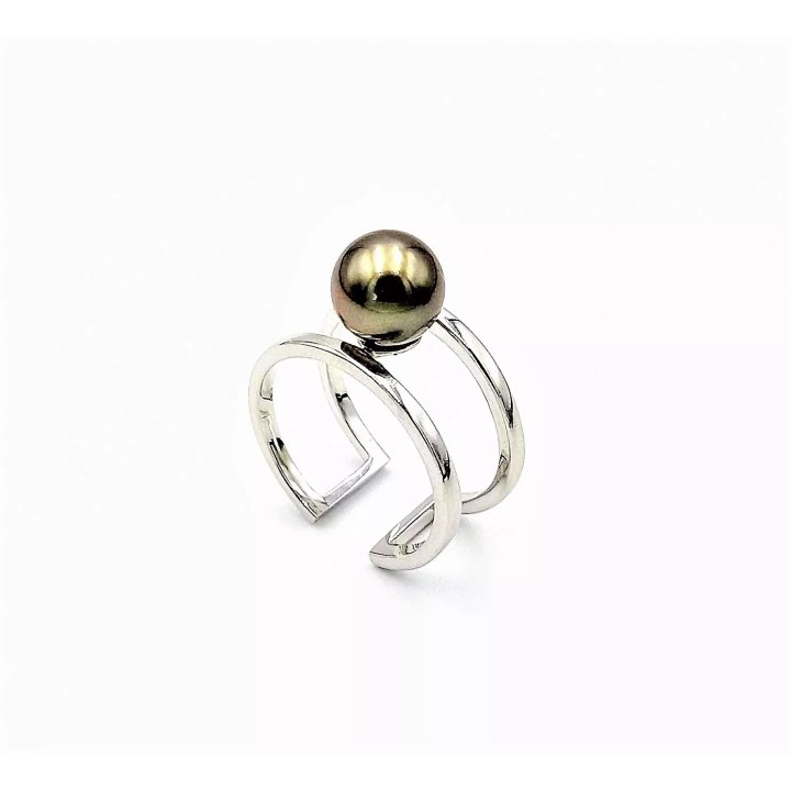 Ring Helen aus Silber mit runder Tahiti-Perle