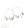 Boucles d'oreilles argent perles de Tahiti Pia