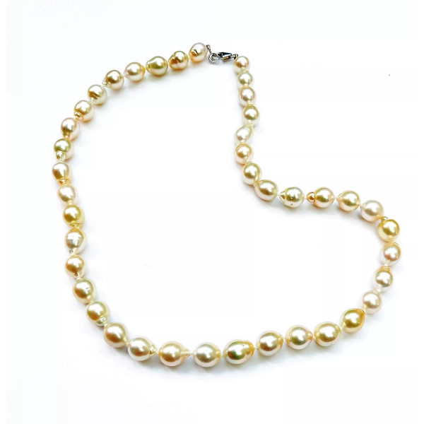 Collier de perles Australie or blanc 18k Fabiola