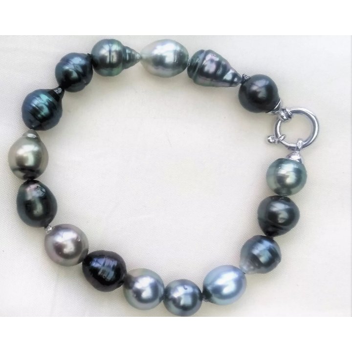 Bracciale Cordelia di perle di Tahiti cerchiate