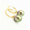 Nina Tahitian pearl gold earrings