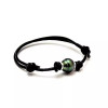 Leather bracelet and Tahitian pearl collection - Poemana