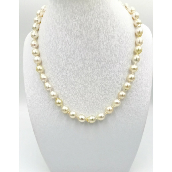 Collier de perles Australie or blanc 18k Fabiola