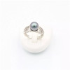 Tehei silver and Tahitian pearl ring