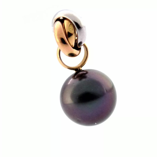 Poe Tahitian pearl 18k gold pendant