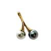 Divine 18k gold pendant with Tahitian pearls