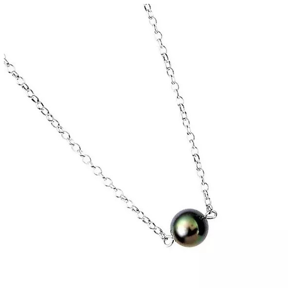 Moorea Tahitian pearl silver necklace